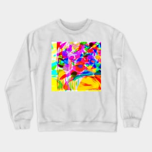 Abstract Mod Pop Art Flower Bouquet Crewneck Sweatshirt